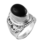 Bohemian style vintage looking silver ring